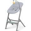 kk Kinderkraft Kinderkraft Seggiolone Pappa LIVY + Sdraietta CALMEE, 4in1, Sedia per tutta Famiglia, dalla Nascita fino 110 kg, Regolazione, Struttura ergonomica, Minimalista Design, Verde