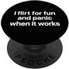 SARCASTIC CASUAL Flirto per divertimento e panico quando funziona umorismo sarcastico PopSockets PopGrip Adesivo