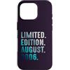 Birthday Gift Limited Edition August 200 Custodia per iPhone 16 Pro Edizione Limitata Agosto 2006 Retro Vintage 2006