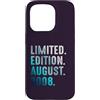 Birthday Gift Limited Edition August 200 Custodia per iPhone 15 Pro Edizione Limitata Agosto 2008 Retro Vintage 2008