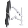 Ergotron - Braccio LX per due monitor sovrapposti, supporto da scrivania VESA - per due monitor fino a 40 pollice, 3,2-10kg ciascuno - Palo alto, Bianco (45-509-216)