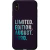 Birthday Gift Limited Edition August 199 Custodia per iPhone XS Max Edizione Limitata Agosto 1990 Retro Vintage 1990
