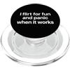 SARCASTIC CASUAL Flirto per divertimento e panico quando funziona umorismo sarcastico PopSockets PopGrip per MagSafe