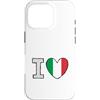 Mark Ewbie Designs Custodia per iPhone 16 Pro Amo l'Italia
