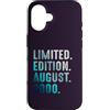 Birthday Gift Limited Edition August 200 Custodia per iPhone 16 Edizione Limitata Agosto 2000 Retro Vintage 2000