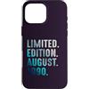 Birthday Gift Limited Edition August 199 Custodia per iPhone 16 Pro Max Edizione Limitata Agosto 1990 Retro Vintage 1990