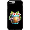 Island Bloom Designs Custodia per iPhone 7 Plus/8 Plus Vacanze estive a botte di fiori di ibisco tropicale