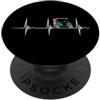 Golf Cart Golfwagen Liebhaber Golfplatz Golf cart golf cart battito cardiaco ECG impulso golf mobile amante PopSockets PopGrip Adesivo