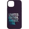 Birthday Gift Limited Edition August 199 Custodia per iPhone 15 Plus Edizione Limitata Agosto 1990 Retro Vintage 1990