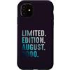 Birthday Gift Limited Edition August 200 Custodia per iPhone 11 Edizione Limitata Agosto 2000 Retro Vintage 2000