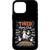 Mom Life Humor Co. Custodia per iPhone 16 Pro Max Tired Moms Club - Divertente design con gabbiano