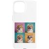 Pomeranian Puppy Lover PS Custodia per iPhone 15 Pomerania Pet Face Portrait Photobooth con occhiali da sole