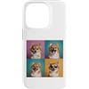 Pomeranian Puppy Lover PS Custodia per iPhone 14 Pro Pomerania Pet Face Portrait Photobooth con occhiali da sole