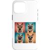 German Shepherd Puppy Lover PS Custodia per iPhone 16 Pro Max Fotobooth per ritratto di animali domestici pastore tedesco con occhiali da sole