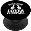 Cheetah Lover Merch with Retro Safari Ae Questo ragazzo ama i ghepardi Due pollici PopSockets PopGrip Adesivo