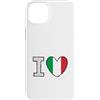 Mark Ewbie Designs Custodia per iPhone 14 Plus Amo l'Italia