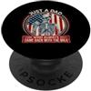 Vintage Skeleton For Father With America Divertente papà dicendo solo papà è sempre tornato con il latte PopSockets PopGrip Adesivo