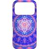 Ancient Sacred Geometry Stylish Shapes M Custodia per iPhone 17 Pro Cubo di Metatron Geometria Sacra Blu Arancione Forme Mania