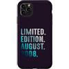 Birthday Gift Limited Edition August 200 Custodia per iPhone 11 Pro Max Edizione Limitata Agosto 2008 Retro Vintage 2008