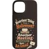 The Coffee & Ghost Club Custodia per iPhone 15 Halloween Ufficio Umorismo Incontro Scherzo E-mail collega