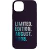 Birthday Gift Limited Edition August 200 Custodia per iPhone 14 Plus Edizione Limitata Agosto 2008 Retro Vintage 2008