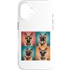 German Shepherd Puppy Lover PS Custodia per iPhone 16 Fotobooth per ritratto di animali domestici pastore tedesco con occhiali da sole