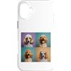Poodle Puppy Lover PS Custodia per iPhone 16 Plus Photobooth con occhiali da sole per ritratto di barboncino