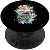 Aquatic Bloom Art Acquerello Betta Pesce Floreale Acquatico Design PopSockets PopGrip Adesivo
