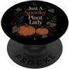 Spooky Plant Lady Halloween Zucca Viti Botanico PopSockets PopGrip Adesivo