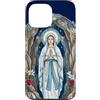 Happy Catholics Custodia per iPhone 13 Pro Max Rosario Nostra Signora di Lourdes Beata Madre Maria Cattolica