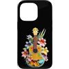 Tropical Melody Art Custodia per iPhone 13 Pro Vibrante Ukulele Tropical Flowers Music Player