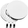 Generico Set Segnapalla Golf - 25mm Segnaposto Smaltato | Clip Cappello Magnetico | Segnapalla Bianco Accessorio Regalo per Uomini Padri Golfisti Sport All'Aperto