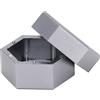 WAHEWUD Mini scatola esagonale per stecca da biliardo in lega di alluminio, colore nero