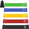 LADFRTYU Elastici Fitness Fascia di resistenza gradiente a 5 livelli Elastico in silicone Fitness Bicipite Squat Esercizio Stretching Yoga Pull-up(Colorful)