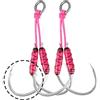 CVHfhjTG ami da Pesca, Ami da Pesca 10 Paia/Lotto PE Line Pike Jig Lure Amo in Acqua salata Jigging in Metallo ad Alto tenore di Carbonio Assistenza UV Luminosi(2 0)