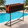 Jidanmian Porta giubbotti di salvataggio,stendibiancheria in ferro che può contenere da 10 a 40 giubbotti di salvataggio,scaffale portaoggetti per attrezzatura da piscina per vestiti salvagenti(1-Tier)