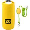 BEAZOOM Corda di traino galleggiante per kayak con clip di collegamento rapido, 316 per fibbie in acciaio inox, linea di salvataggio, kayak, canoa, rafting, (verde/giallo), 4,6 m