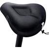 sdgERYEeg Coprisella for cyclette con imbottitura morbida in gel, extra for mountain bike e bici da corsa, for donne uomini, adatto for spin(Black)