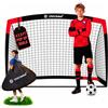 ONEGlobal Confezione da 2 porte da calcio popup da 1,5 x 1,2 m, con custodia per il trasporto, porta portatile con rete per giardino, attrezzatura da allenamento durevole e regali da calcio, singole o da