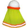 SHERCHPRY Copri Casco con Protezione Viso e Copricollo Mesh Traspirante Arancia con Striscia Riflettente, Parasole Pieghevole per Work e Hiking in Atmosfera Estiva