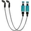 TOBEOME 2pcs Allarmi Morso Carpa Pesca Ganci Bobine Swingers Indicatori Allarme Pesca Swinger Catena Acciaio Morso Allarme