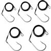 CVHfhjTG ami da Pesca, Ami da Pesca 5 Pezzi for tonno Big Game Jig Rig Cavo Filo Terminale Rigging Acqua salata con Denti di squalo for Esterni(10 UK)