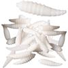 Generic Verme da pesca, kit verme da pesca per spigola - Verme di pane con simulazione di esche morbide da 50 pezzi - Esche ed esche da realistiche per acqua salata, trota, persico sole, spigola, luccio