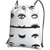 Generic Sportiva Sacche Eyelash Pattern Borsa con Coulisse Lavabile Sacche Zaino Portatile per Viaggio Yoga