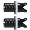SagaSave 2 adattatori per valvola dell'aria per kayak, colore nero, compatibili con Halkey-Roberts
