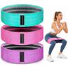 GHKJOK Set di 3 fasce di resistenza in tessuto da 8 cm, per donne e uomini, per esercizi leggeri, medi e pesanti, con borsa per riporre glutei e gambe, yoga, pilates, casa, palestra, fitness (8 cm, 3 pezzi)