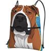 Generic Sportiva Sacche English Bulldog Art Borsa con Coulisse Pieghevole Sacca con Coulisse Multifunzione per Allenamento Compleanno Regalino