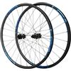 HWEVDHJ Set Ruote Bici Strada 700c Cerchione In Alluminio 12 * 100/12 * 142mm Perno Passante Freno A Disco 24 Fori 7 8 9 10 11 12 Cassetta Velocità(Black-Blue)