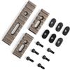 GLECTICAL 3Pcs Tattico 5slot/10slot Picatinny Rail Alluminio, Leggero Supporto Accessorio Tattico per Sistemi Mlok/Keymod Rail, Marrone