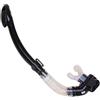 Generic Boccaglio per immersioni e snorkeling, nero, silicone e PVC, 56 cm, con valvola di spurgo e bocchino sostituibile